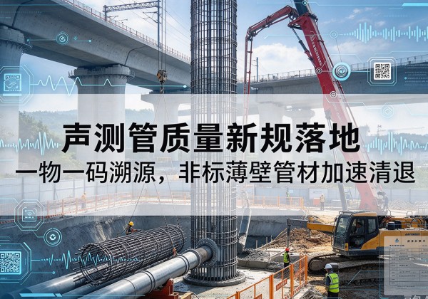 鸠江声测管质量新规落地，一物一码溯源，非标薄壁管材加速清退