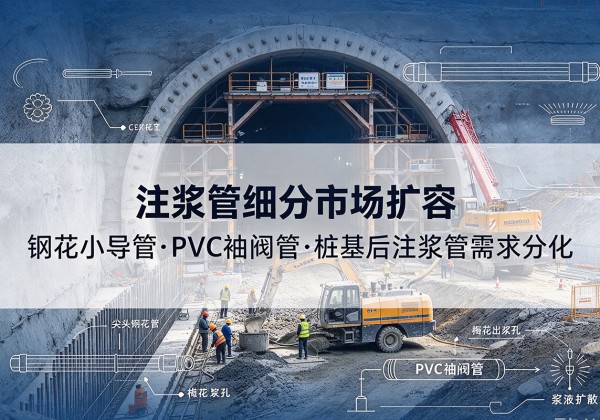 鸠江注浆管细分市场扩容，隧道钢花小导管、PVC 袖阀管、桩基后注浆管需求分化